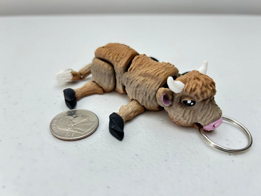Highland Cow Keychain